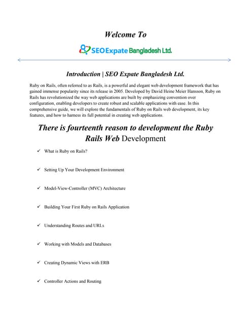 Ruby Rails Web Development