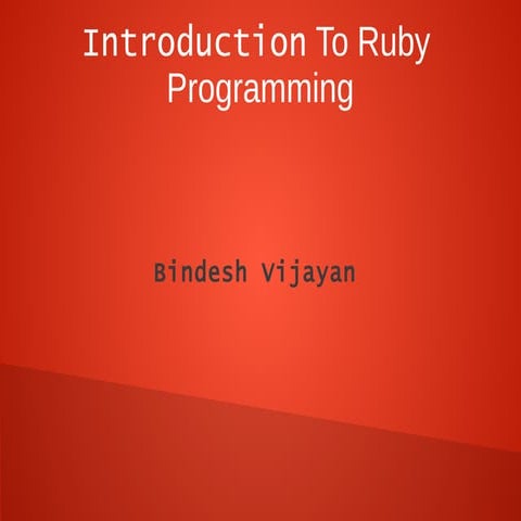 Ruby training day1 | PPT