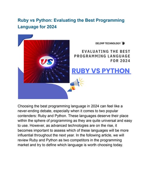 Python vs Rust_ Which is Programming Language Need to Choose for Your ...