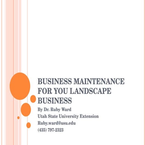 1 6 Landscape Business Plans | PPT