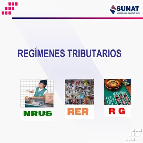 RUC Y SUS REGIMENES TRIBUTARIOS | PPT
