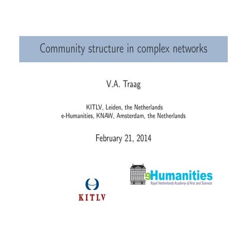 Community structure in complex networks