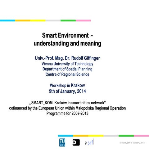 Smart Environment  - understanding and meaning