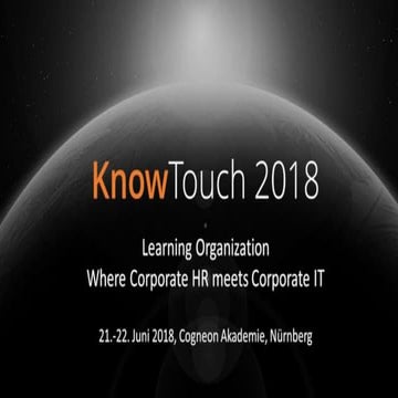 KnowTouch Vortrag / Rückblick 10 Jahre E20/Digital Workplace Diskussionen