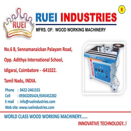Edge Banding Machine Manufacturer in Coimbatore