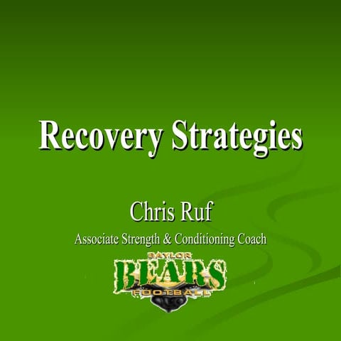 Ruf - Recovery Strategies