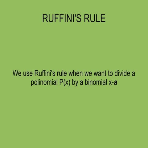 Ruffini | PPT
