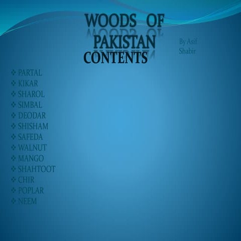 Woods Of Pakistan