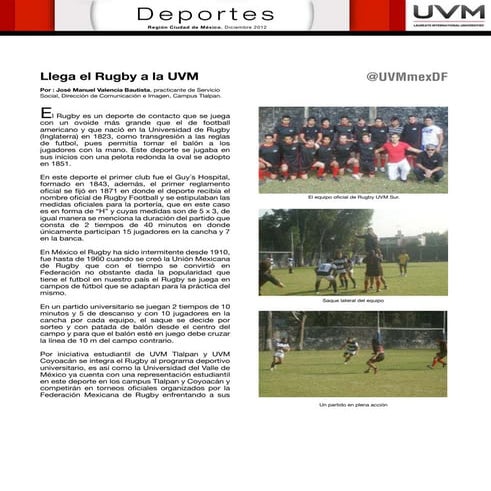 Premios Nacionales de Deportes UVM | PDF