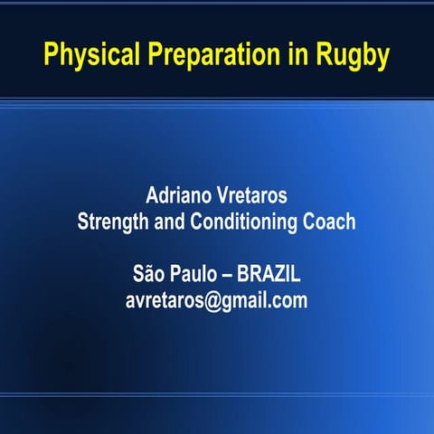 Physical Preparation in Rugby | ODP