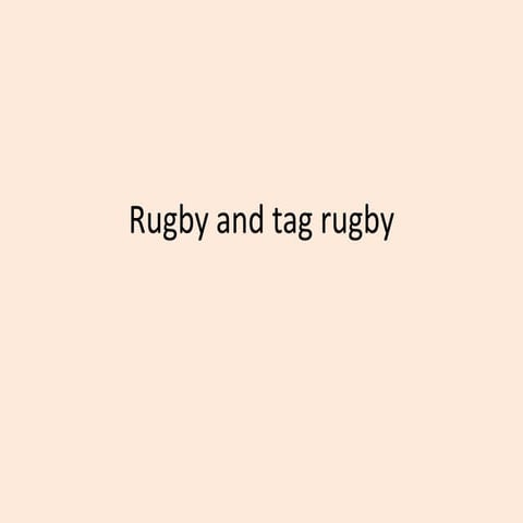 Rugby and tag rugby Escola Madrenc de Vilablareix | PPTX