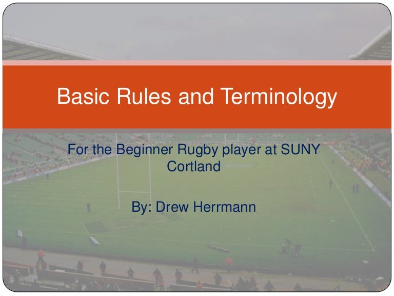 Rugby basic rules and terminology