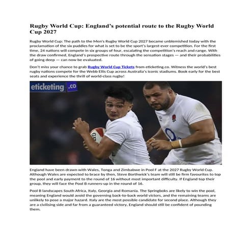 Rugby World Cup England’s potential route to the Rugby World Cup 2027.docx