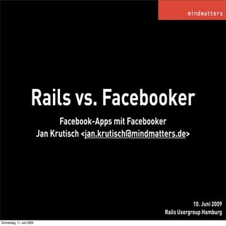 Facebook mit Rails und Facebooker