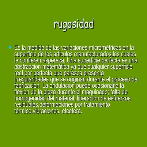 rugosidad | PPT