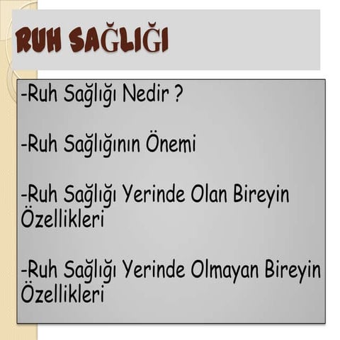 Ruh sağliği