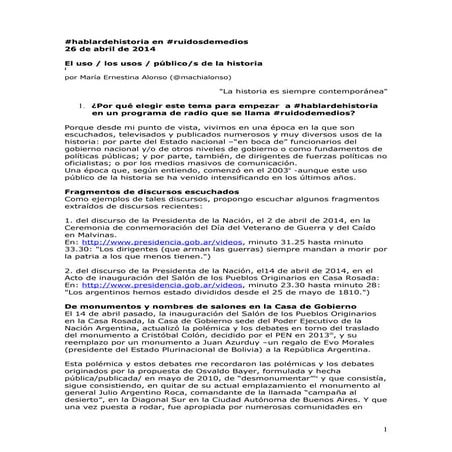 #hablardehistoria: Los usos públicos de la historia