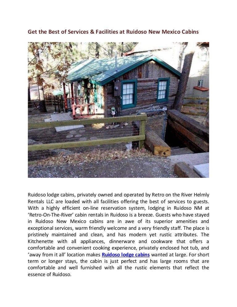 Get The Best Of Services Facilities At Ruidoso New Mexico Cabins