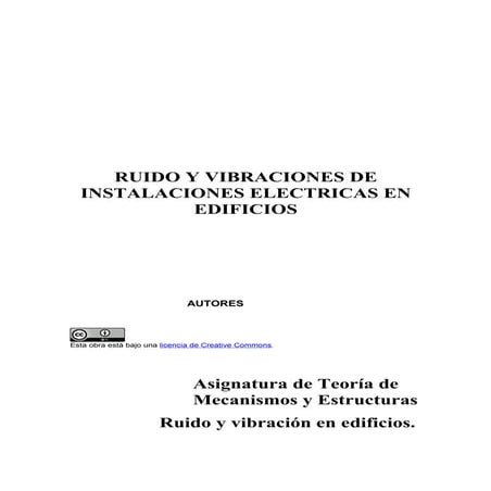 Ruido y vibraciones de instalaciones electricas en edificios