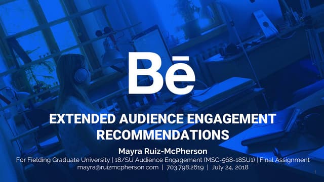 Extended Audience Engagement Recommendations for Behance, An Adobe Creative C...