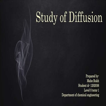 study of liquid diffusion 