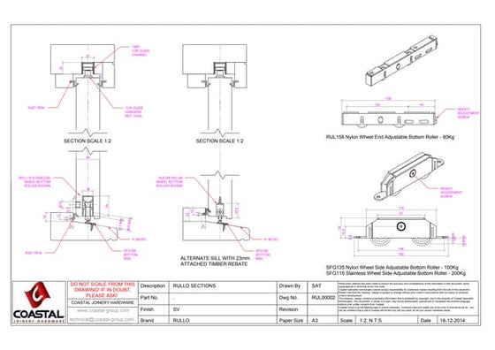 RUL00005 Rullo Scheme E Straight Sliding Door Gear Suggested Layout ...