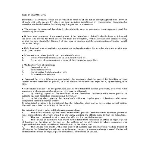 Remedial Law Rule 14