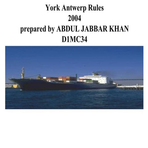 York Antwerp Rules2004