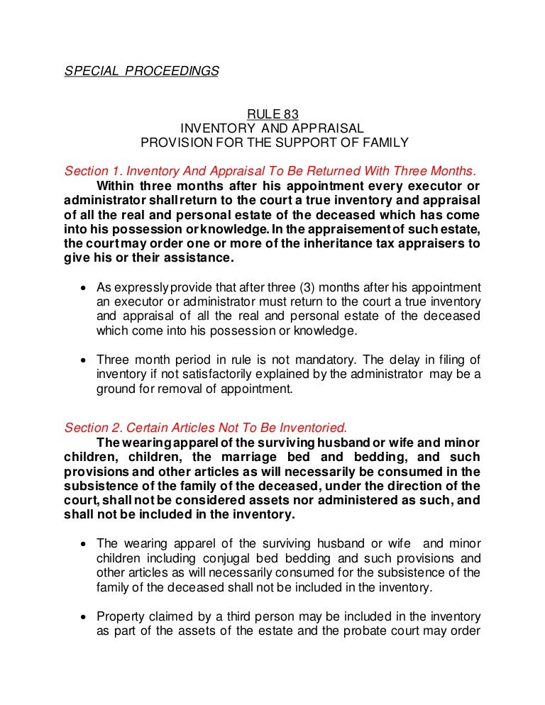 Rule 83 discussion with case digest