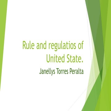 Rule and regulatios of United State