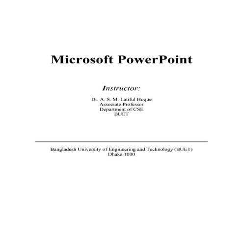 Rule for creating power point slide