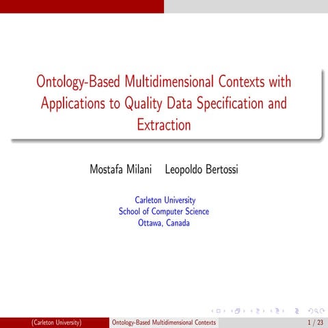 RuleML2015: Ontology-Based Multidimensional Contexts with Applications to Qua...