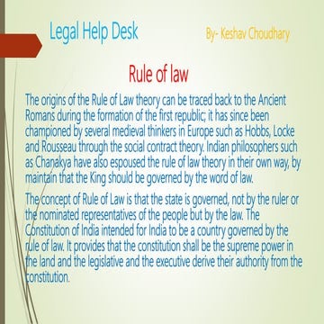 Rule of law of Administrative Law