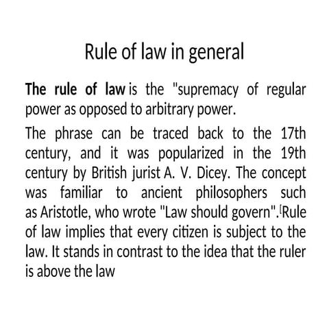 Rule of law | PPT