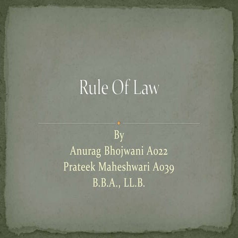 Rule of law presentation final