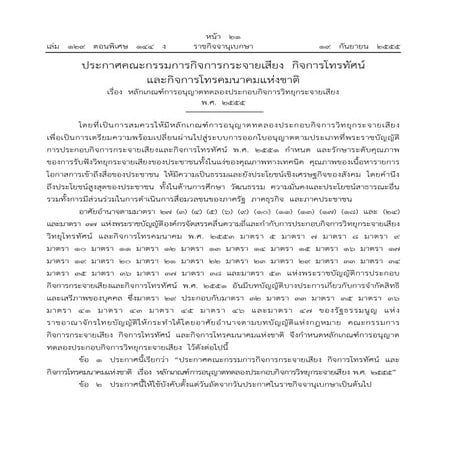 ประกาศ กสทช เรื่อง หลักเกณฑ์การอนุญาตทดลองประกอบกิจการวิทยุกระจายเสียง พ.ศ. 2555