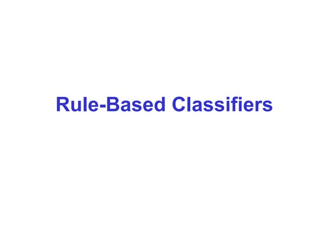 rules classifier in machine learning  .ppt