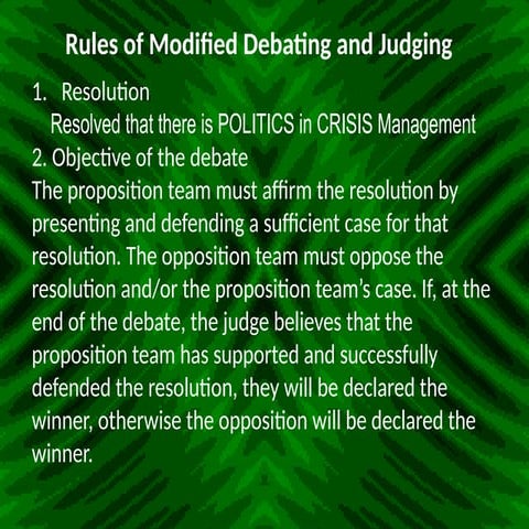 rULES-modified-debate.pptx Introduction presentation | PPTX