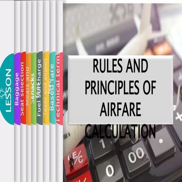 Rules and principle of ticket calculation