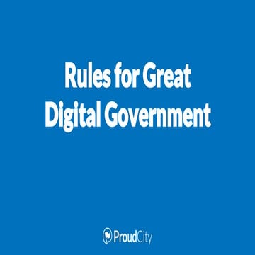 Rules for great digital government