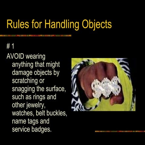 Rules for Handling Objects