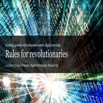 Creating growth with customer-centric digital services by Tony Virtanen at Kn...