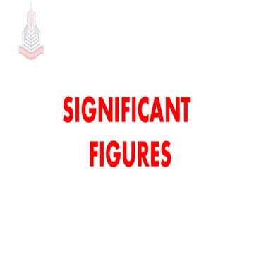 Rules for significant figures