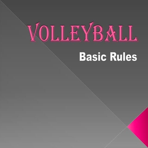 Rules in volleyball