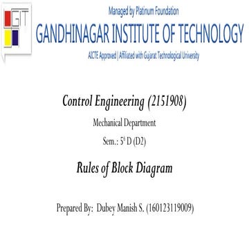 Rules of block diagram