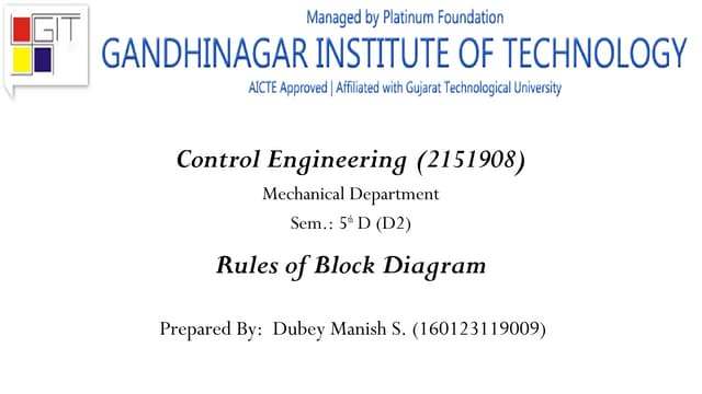 Rules of block diagram