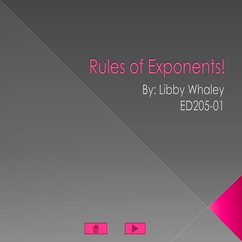 Rules Of Exponents