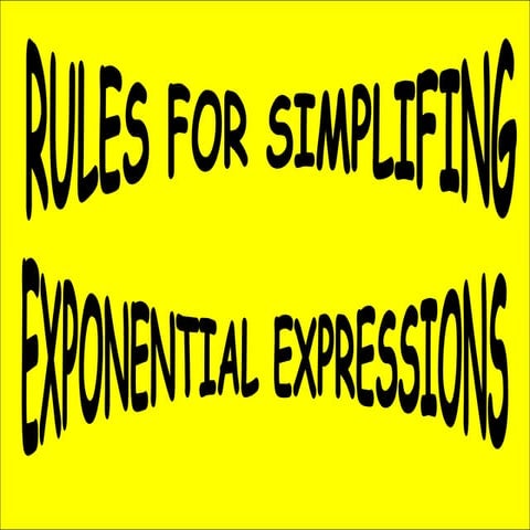 Rules of exponents 