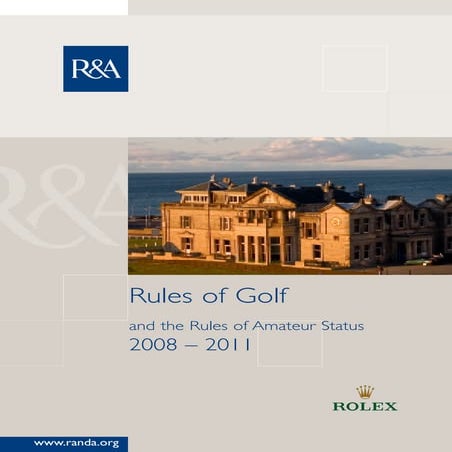 Rules of golf 2008 2011 | PDF