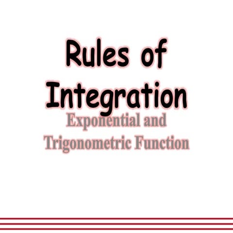Rules of integration | PPTX | Physics | Science